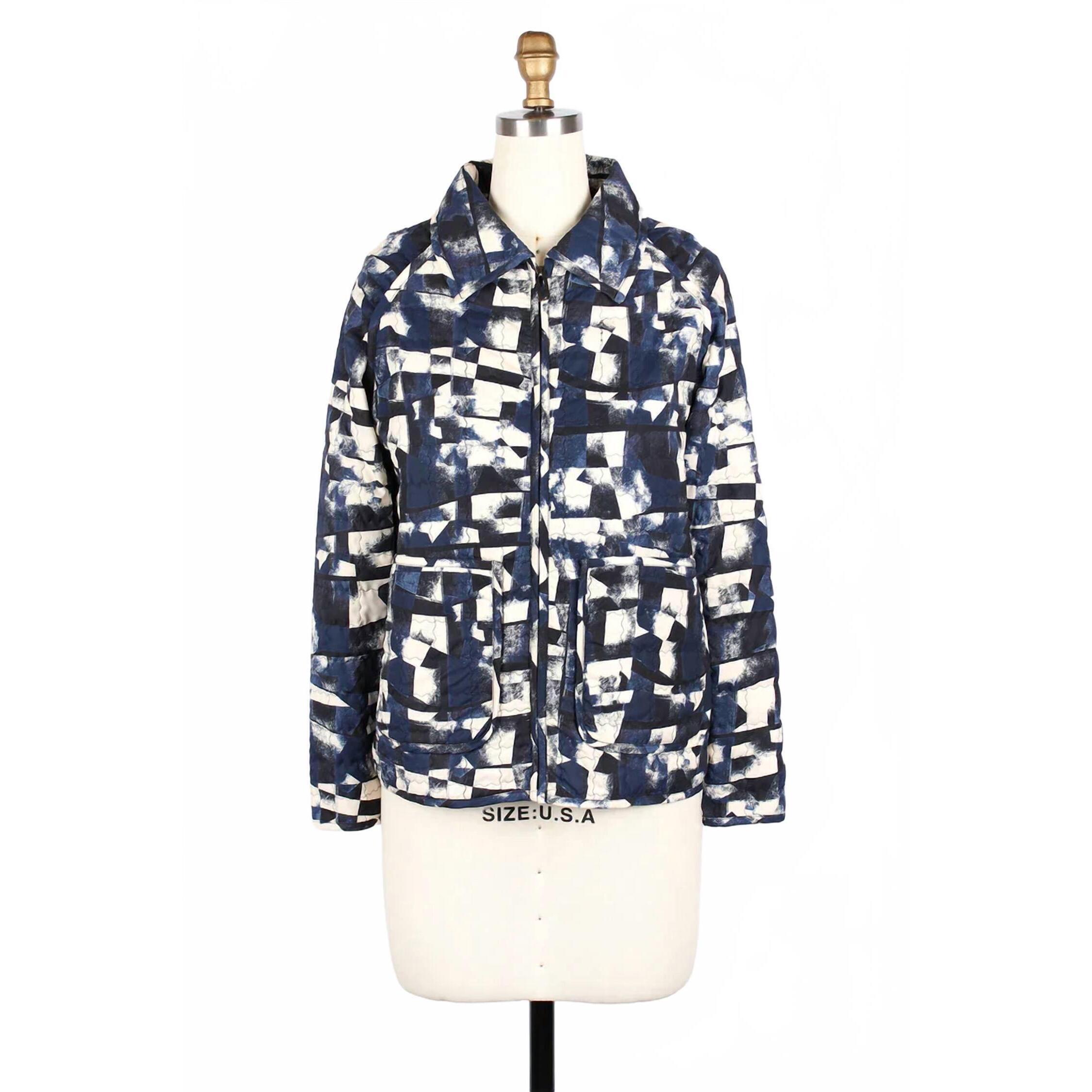 New Damee Abstract Quilted Jacket In Multi